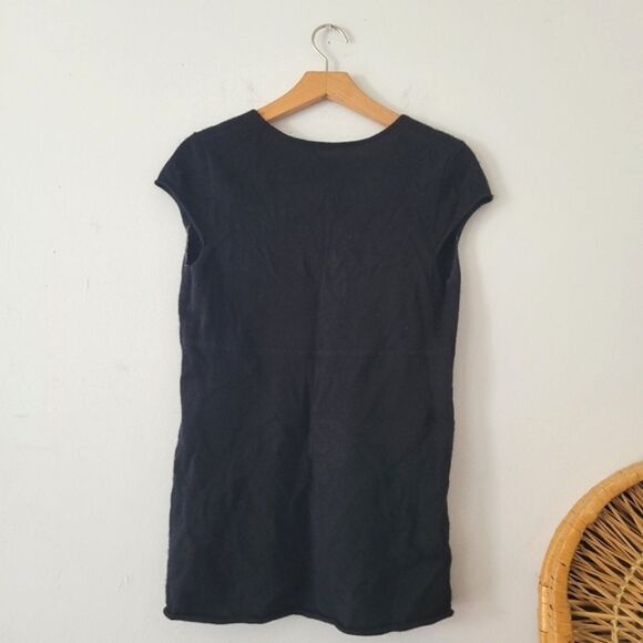 Elena Solano 100% 2-Ply Cashmere V-Neck Tee Short Sleeve Black M - Picture 5 of 5